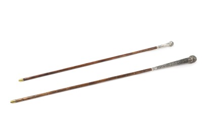 Lot 93 - Two silver mounted sword sticks