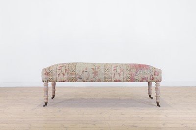 Lot 306 - An upholstered hearth stool by OKA