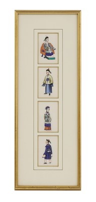 Lot 171 - A collection of Chinese pith paper paintings