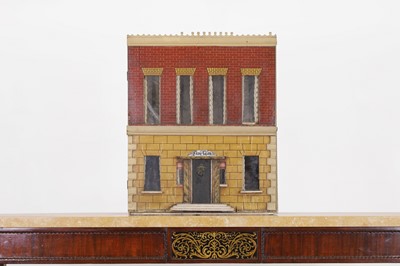Lot A William IV painted wooden doll's house