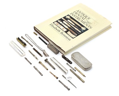Lot 91 - A collection of silver toothpicks