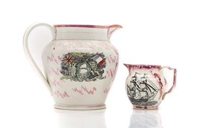 Lot 203 - A Sunderland lustre pottery jug