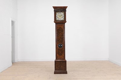 Lot 343 - A Charles II oyster-veneered olivewood and parquetry longcase clock
