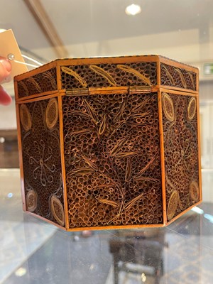 Lot 288 - A paper-scroll tea caddy