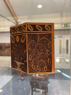 Lot 288 - A paper-scroll tea caddy