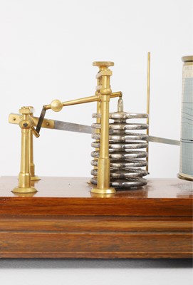 Lot 281 - A cased seven-day recording barograph