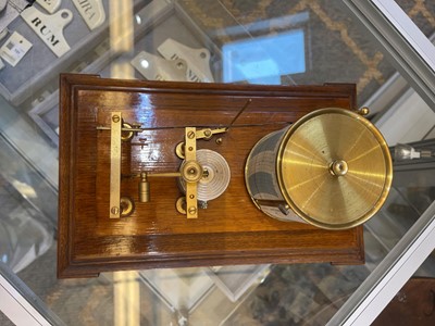 Lot 281 - A cased seven-day recording barograph