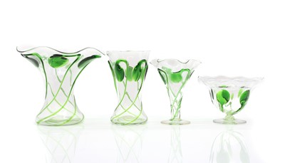 Lot 248 - A group of four Stuart & Sons glass vases