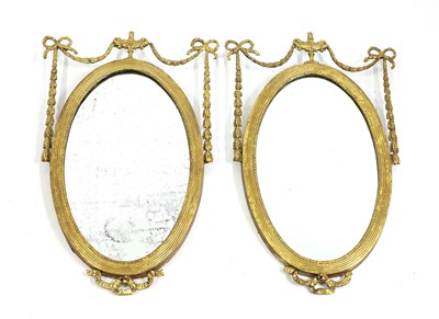 Lot 365 - A pair of giltwood mirrors