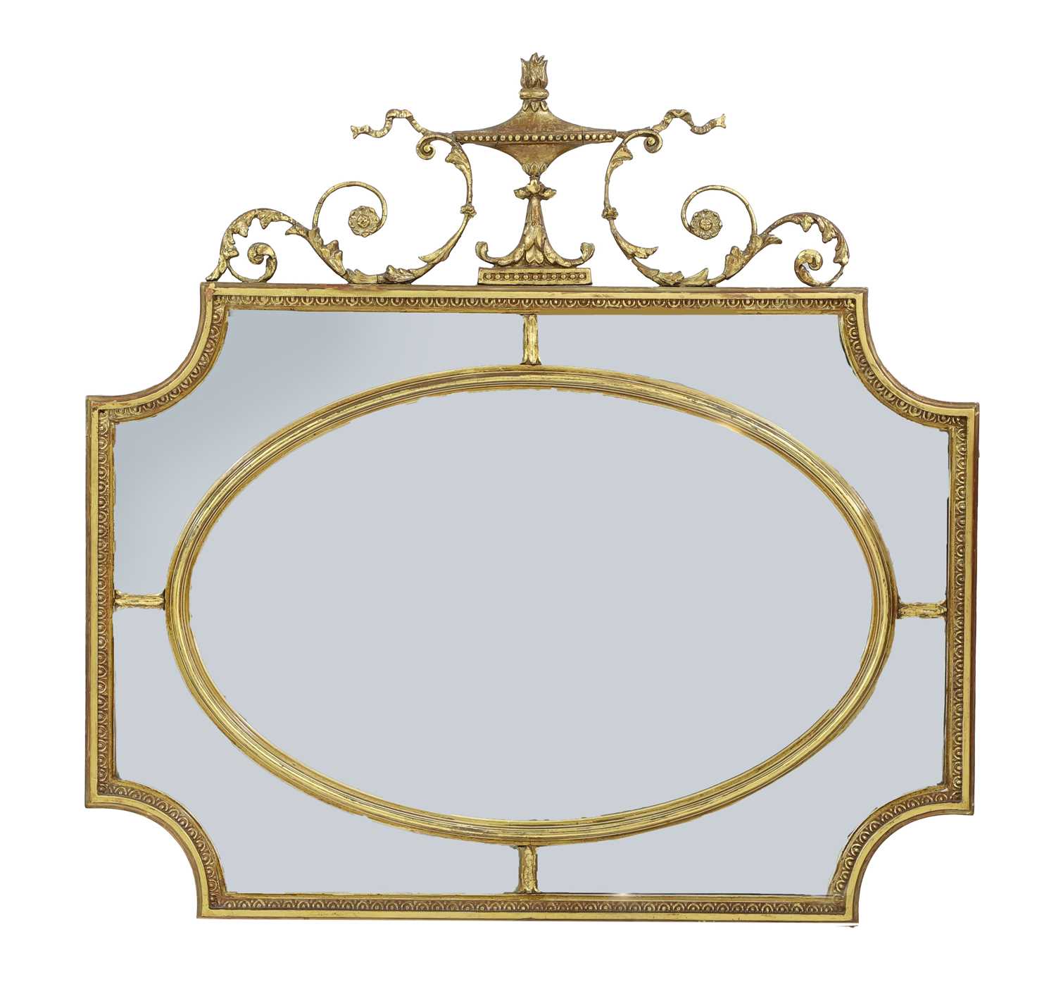 Lot 481 - A giltwood mirror