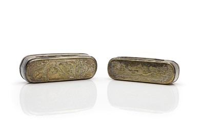 Lot 62 - Two Dutch silver plated tobacco boxes
