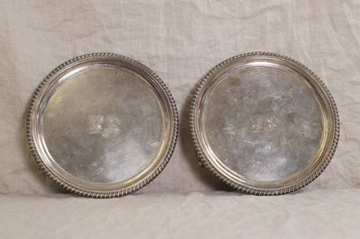 Lot 43 - A pair of George III silver salvers