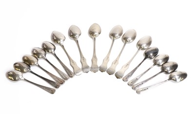 Lot 94 - A set of six Scottish silver teaspoons