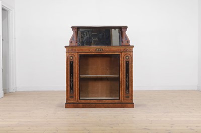 Lot 671 - A Victorian Aesthetic Period walnut and ebonised pier cabinet