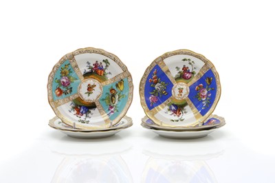 Lot 252 - A group of six Meissen style porcelain plates