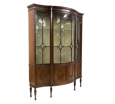 Lot 431 - An Edwardian inlaid satinwood display cabinet