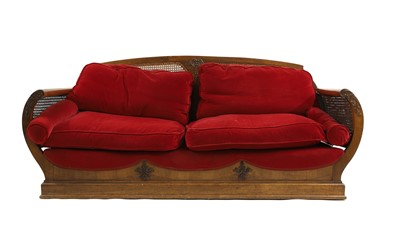 Lot 380 - A mahogany Art Deco style sofa