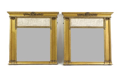 Lot 373 - A pair of Regency gilt mirrors