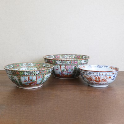 Lot 304 - Three Chinese punchbowls