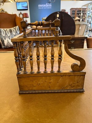 Lot 299 - A Regency burr maple desk stand