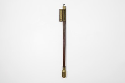 Lot 523 - A George III mahogany stick barometer