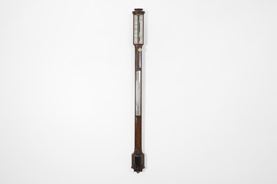 Lot 298 - An early Victorian mahogany stick barometer