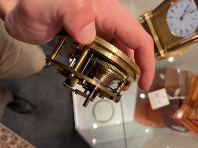 Lot 266 - A mahogany and brass-mounted marine chronometer