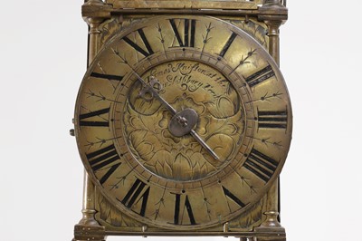 Lot A brass lantern clock