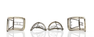 Lot 108 - A pair of silver shoe buckles
