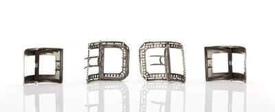 Lot 99 - A pair of silver shoe buckles