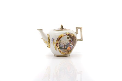 Lot 239 - A Meissen style porcelain teapot and cover