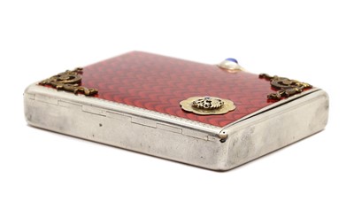 Lot 43 - A Russian enamelled silver cigarette case