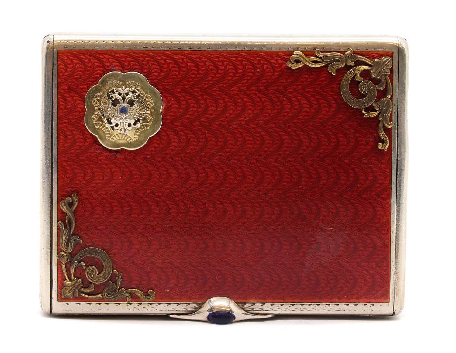 Lot 43 - A Russian enamelled silver cigarette case