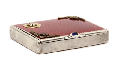 Lot 43 - A Russian enamelled silver cigarette case