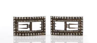 Lot 109 - A pair of silver shoe buckles