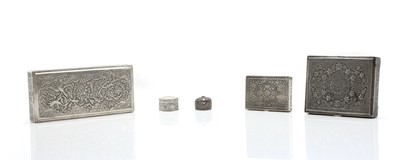 Lot 65 - A group of Iranian silver boxes