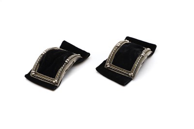Lot 102 - A pair of George III silver shoe buckles