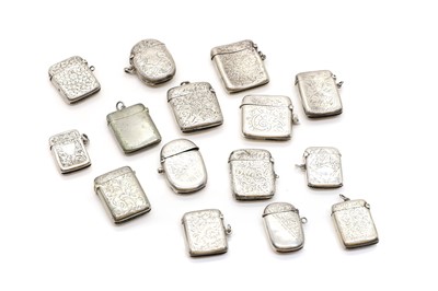 Lot 85 - A collection of silver vesta cases