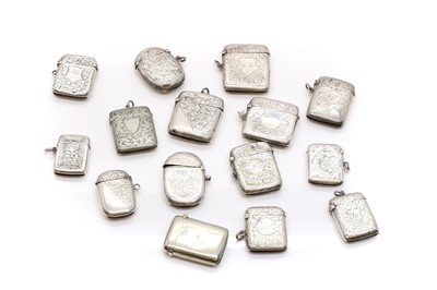 Lot 85 - A collection of silver vesta cases