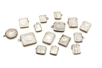 Lot 78 - A collection of silver vesta cases