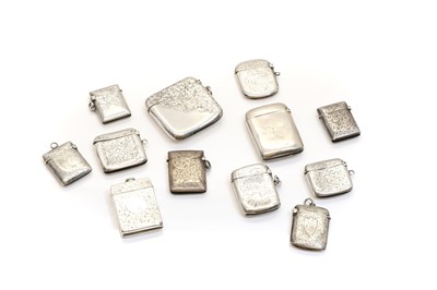 Lot 98 - A collection of silver vesta cases