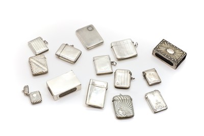 Lot 52 - A collection of silver vesta cases