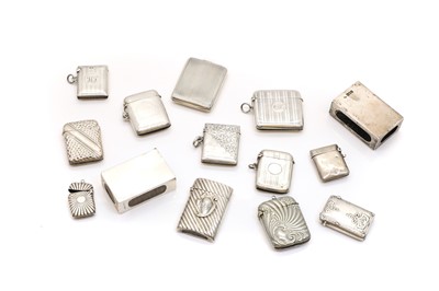 Lot 52 - A collection of silver vesta cases