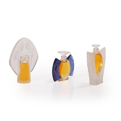 Lot 575 - A Lalique 'Les Flacons Minatures' perfume bottle set