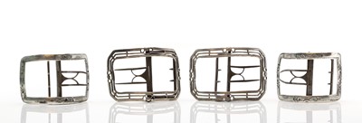 Lot 98 - A pair of George III silver shoe buckles