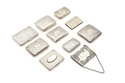 Lot 58 - A collection of silver cigarette cases
