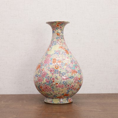 Lot 308 - A Chinese famille rose yuhuchun vase