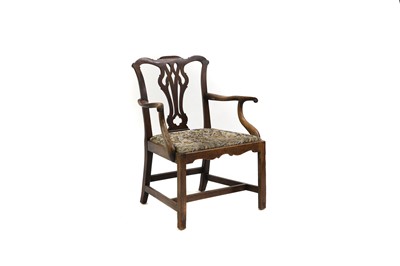 Lot 418 - A George III mahogany armchair