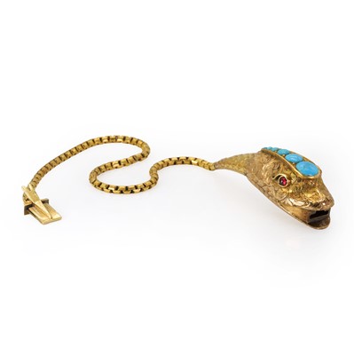 Lot 8 - A Victorian snake bracelet