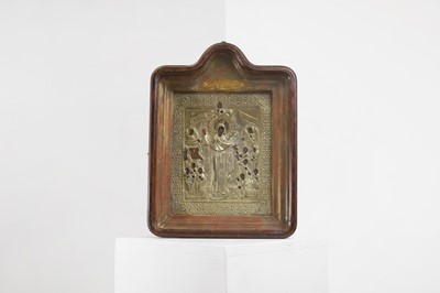 Lot 601 - An icon of the Mother of God of Joy of All the Afflicted